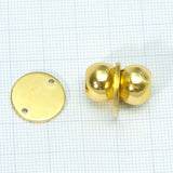 Circle tag Raw Brass 16mm 1.5mm thickness Charms ,Findings 65RK-50 with two holes