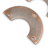 Ushape semi circle 30x15x0.8mm copper tone brass SCS 167 3 holes