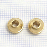8 pcs  8x5.2mm ( 3.5mm hole) gold plated brass round beads bab3.5 665PG