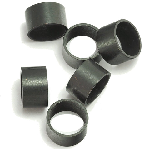 black oxidized solid brass spacer bead 15 pcs 10x6mm  (hole 9mm) , Findings bab9 1591BO