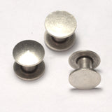 Shirt Collar Tuxedo Stud 9x8mm Silver plated Brass  Studs, one side is flat 1695