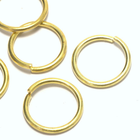 Jump ring raw brass (varnish) 20mm 12 gauge (2mm)US 5 3/8 2012JV-150 1868V