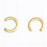 C shape without hole raw brass 12.5mm 1.5mm thickness 346