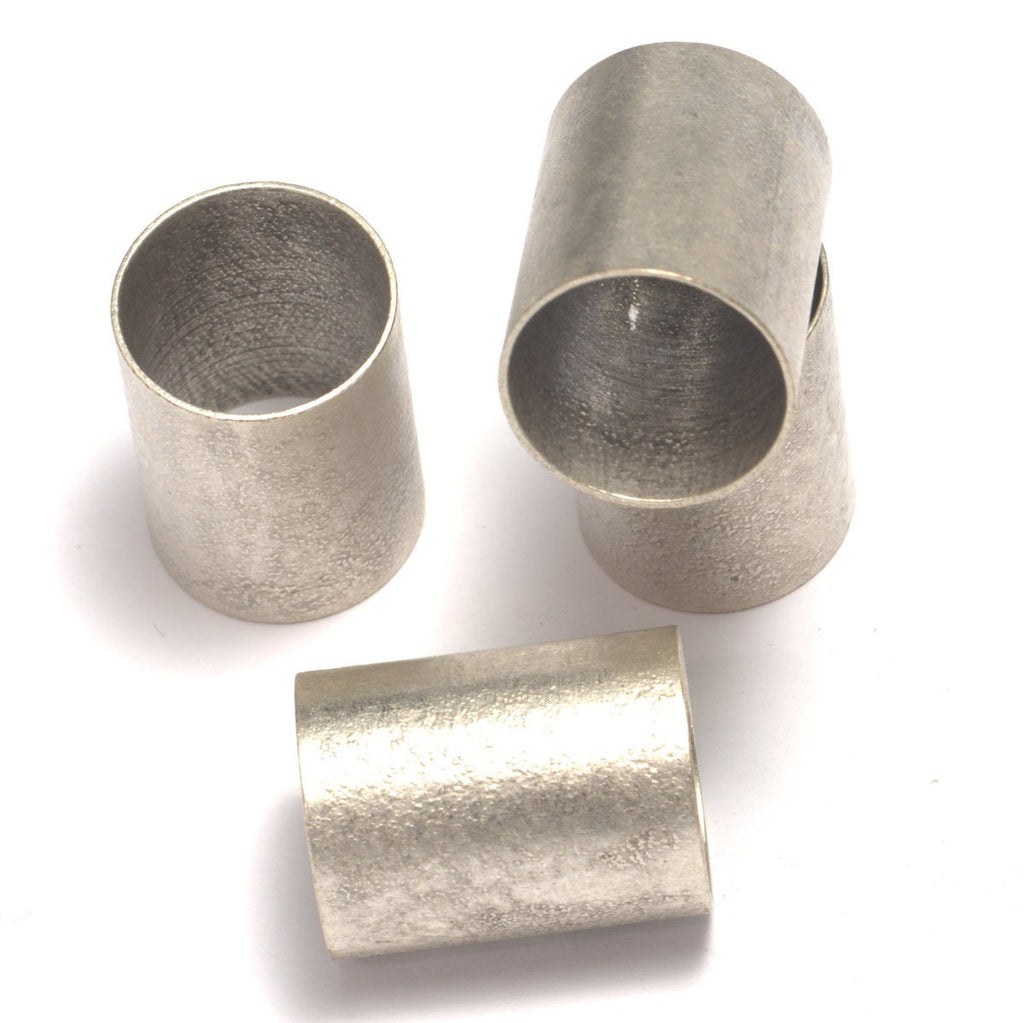 Silver plated brass tube 6 pcs 15x20mm (hole 14mm) 1898