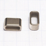leather, ribbon ,cord ,slider , 14x8mm Nickel plated alloy spacer hole 11.5x5.5mm bab 1283