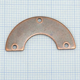 Ushape semi circle 30x15x0.8mm copper tone brass SCS 167 3 holes