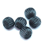 Black painted melon bead 9mm (hole 2.5mm) spacer bead bab2.5 OZ642
