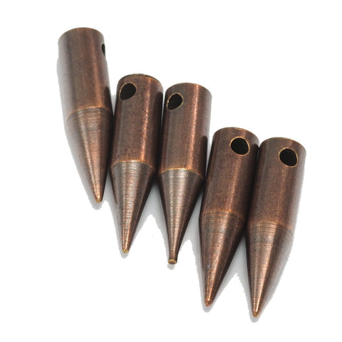 Copper tone brass spike 6x25mm pendulum 1107AC