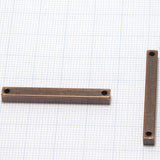 Copper tone brass bar connector 4x38mm square stamping bar sbl438-1101W