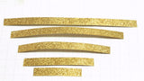 Rectangle brass textured sheet 9x125mm 0.5mm raw brass 1953