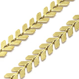 chain 6mm chevron raw brass soldered chain 579 Z219