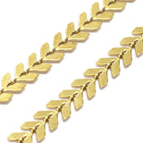 chain 6mm chevron raw brass soldered chain 579 Z219