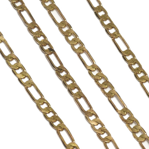 Figaro Chain Raw Brass Soldered 4mm 0.16" 686