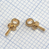 100 pcs upeyes screw eyes, Cup, gold tone brass, 7x3mm with 1.5mm hole peg 1249GT tmlp