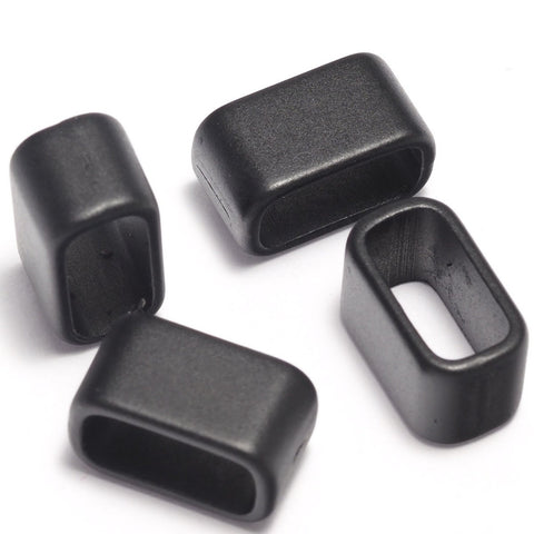 leather, ribbon ,cord ,slider , 14x8mm black painted alloy spacer hole 11.5x5.5mm bab 1283