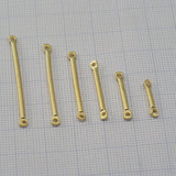 Gold plated brass bar connector 2mm bar 15 - 20 - 25 - 30 - 35 - 40mm (1.5mm 15 gauge hole) charms ,findings 1389 tmlp