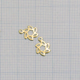 Leaf Flover 12x9mm Raw brass charms findings 1974R-13