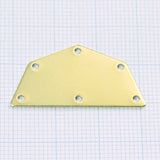 Semi octagonal 32x16mm 0.8mm Thickness 6 hole Raw brass stamping blanks 1983R-250