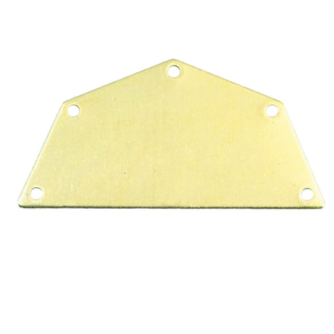 Semi octagonal 32x16mm 0.8mm Thickness 5 hole Raw brass stamping blanks 1983R-250