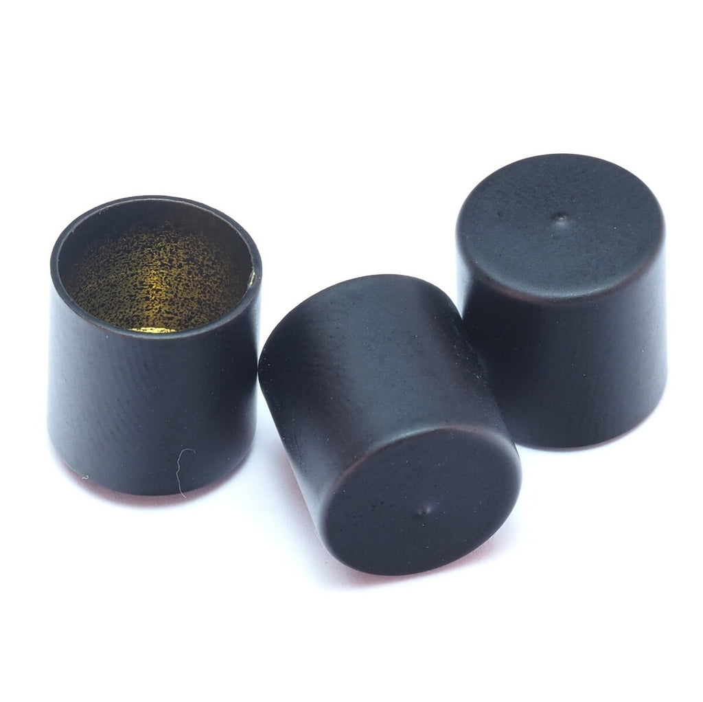 ribbon end, 12x11mm 10mm inner without hole black painted brass cord  tip ends, ends cap, ENC10 1447