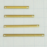 Raw Brass Long Bars 2.5mm  25mm (1.2mm 17 gauge hole) charms ,findings 1947-25-40 tmlp