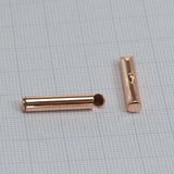 4 pcs 4x20mm round tube with fold-in ends, 2mm inside diameter. end bar, rose gold plated brass, 1343RG rtwf