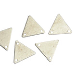Antique silver plated brass equilateral triangle 12x14mm tag charms with 2 hole, 620SDD-34