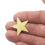 raw brass star charms pendant 29x27.5mm thickness: 0.8mm 1 hole 3998