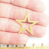 raw brass star charms pendant with 1 loop  29x30mm thickness: 0.5mm 1 2013-80