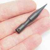 black painted brass long spike 7x50mm 9/32"x2" finding spacer industrial design (2mm 0.080" 12 gauge hole ) pendulum 1137B