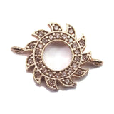 Micro Pave Sun 21mm Rose gold plated alloy with 2 ring 170