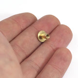 screw rivets, chicago screw / concho screw, 9x8mm raw brass studs, 1/8" bolt CSC7 2037