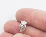 Silver plated Lion face Alloy spacer  beads pendant  12.5x7mm (hole 3.5mm) Findings spacer bead bab4 2068-150