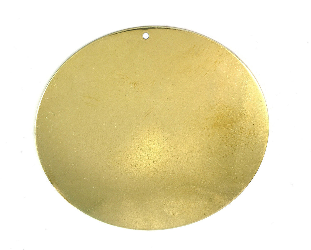 Circle tag Raw Brass 40mm , CURVED  Necklace,  Wall decoration, pendant  0.8mm thickness Findings  2077-900