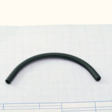 Curved tube black painted brass 110x7mm (hole 5mm) industrial brass charms, pendant, findings spacer bead 1362