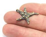 Starfish pendant, necklace black oxidized silver 925k dimension  26mm 2055