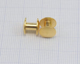 cufflink Studs, Shirt Collar Tuxedo Stud, 9x9mm Gold plated Brass  1696 -175