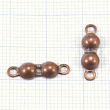 50 pcs 5x17mm brass ball crimp bead tips- clam shell knots cover terminators- copper tone findings CS5C-12 1920