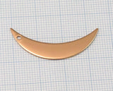 Crescent Moon one hole 35.5mm Rose Gold plated brass pendant Findings Charms 2059-150