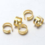 Ear Cuffs with One Hole gold plated brass 9mm 3/8 inch 993C