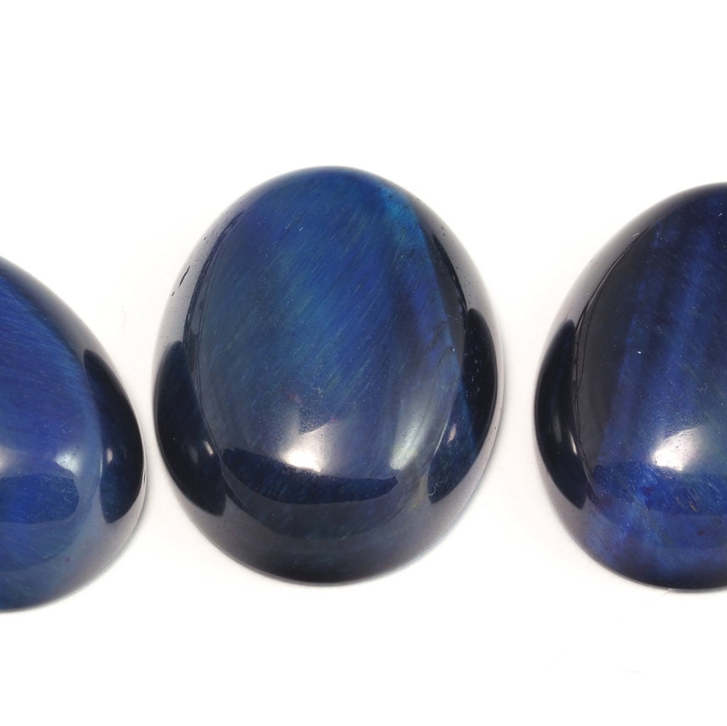 Blue Tiger's Eye (dyed) oval cabochon 13x18mm 503 - no hole