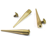 Raw brass long spike studs 7x39mm 9/32"x1 9/16" 1086