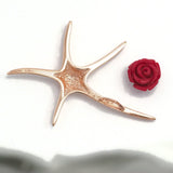 Starfish pendant, necklace vermeil 925k sterling silver (Rose gold plated silver) dimension  48.5x35.5  2047