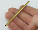 Himmeli Raw Brass round tube 4x80mm ( 3.5mm hole) OZ2163