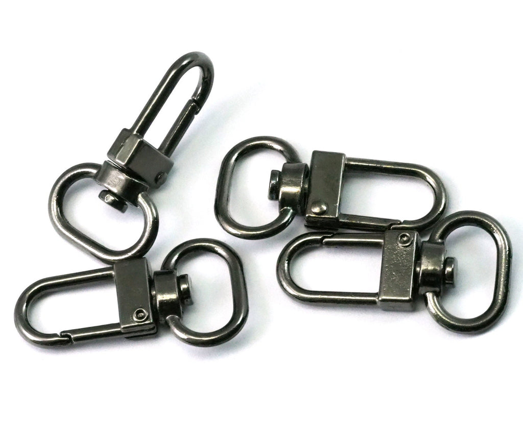 Swivel Lever Snap Hook Gunmetal tone, swivel clip, clasp, findings, swivel hook, Bag Handbag Strap Handle Rings 35x19mm Alloy DIY 2166