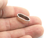 leather, ribbon ,cord ,slider , 18x7.5x6mm Silver brass spacer hole 16x6mm bab 2095-1870