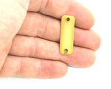 Rectangle shape connector 10x30 mm thin (0.5mm thickness) gold plated brass gold plated brass 474