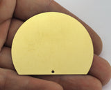Raw brass Chord cut circle blanks 1 hole 41x52x0.5mm pendant  SCS 2204-680