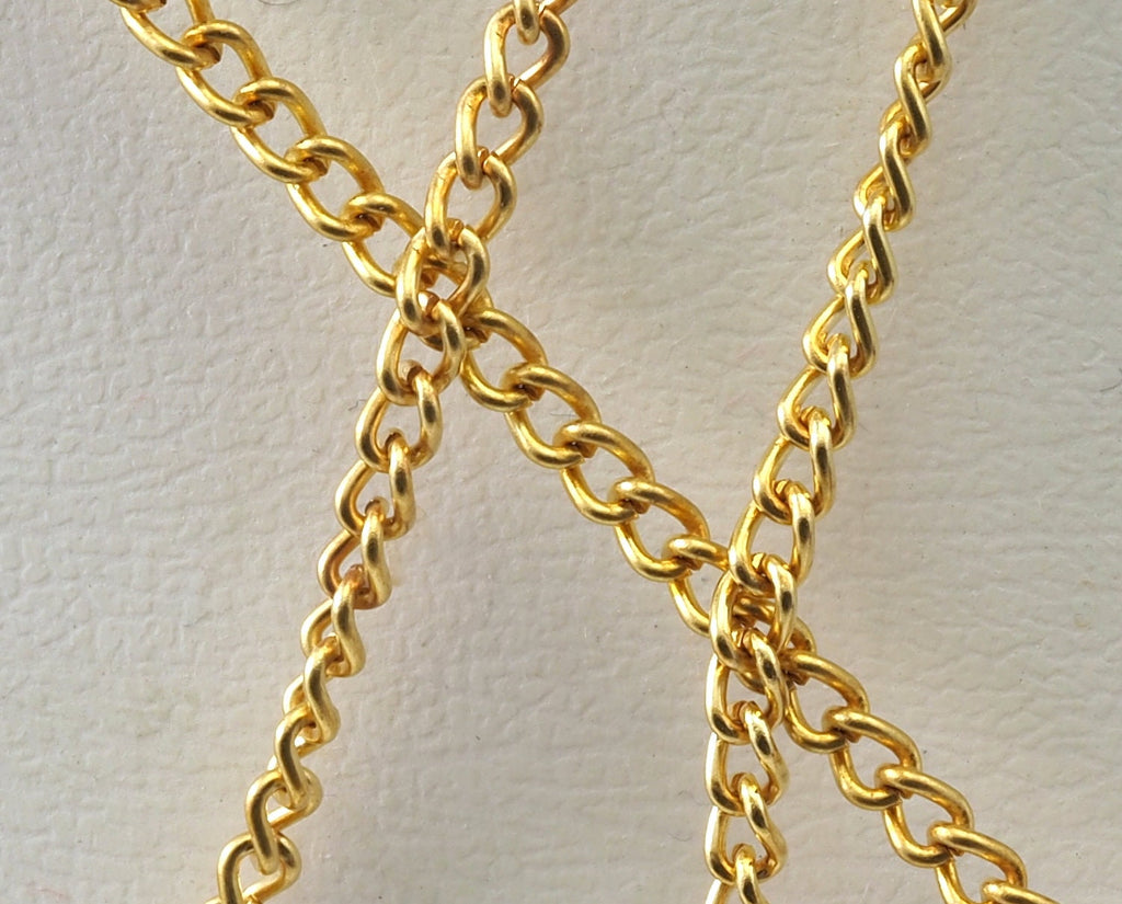 Raw Brass Curb Chain 1.8mm wire 0.5mm  Z0178