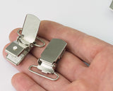 Suspenders clips clasp Silver tone pacifier clip clasp findings  35x28mm Alloy 2208